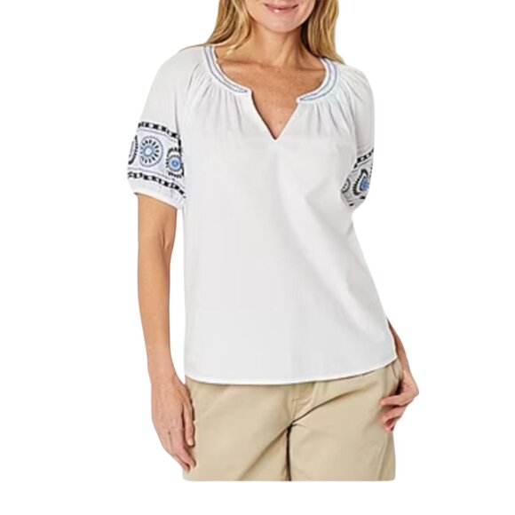 St.John's Bay V neck blouse size M. - Picture 1 of 8